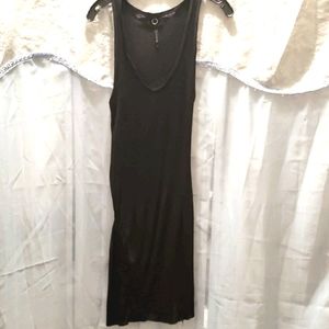 POLECI BLACK SLINKY SLEEVELESS DRESS SZ L